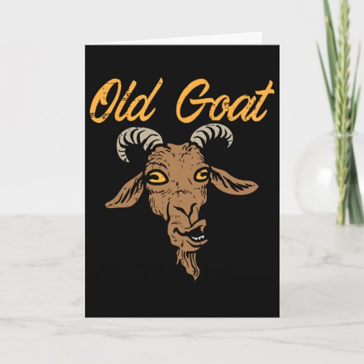 Oude Geit Leuke Chagrijnige Opa Vader Vaderdag Gra Kaart (Voorkant)