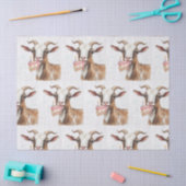 Oude geit met cake leuke noviteit dierpatroon tissuepapier (Craft)