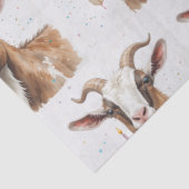 Oude geit met cake leuke noviteit dierpatroon tissuepapier (Detail)