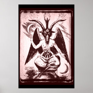 Oude geit van slangen poster