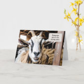 Oude Geit voor het krijgen van Oude Verjaardag Kaart (Gele Bloem)