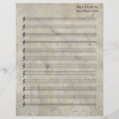 oude gekleurde blanco bladmuziek 12 Stave (Voorkant)