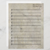 oude gekleurde blanco bladmuziek 12 Stave (Voorkant / Achterkant)