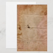 Oude Gekleurde Telegram Stationery Briefpapier (Voorkant / Achterkant)