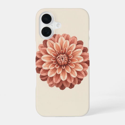 Oude gelaagde dahlia iPhone 16 hoesje (Achterkant)