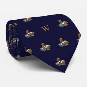 Oude Geld Biljetten Munten Monogram Beginletters B Stropdas
