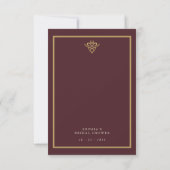 Oude Geld Bourgondië Plat Bedankkaart (Achterkant)