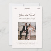 Oude Geld Bruine Bruiloft Save the Date Kaart (Voorkant)