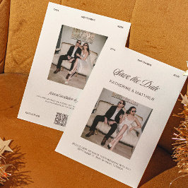 Oude Geld Bruine Bruiloft Save the Date Kaart