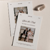 Oude Geld Bruine Bruiloft Save the Date Kaart