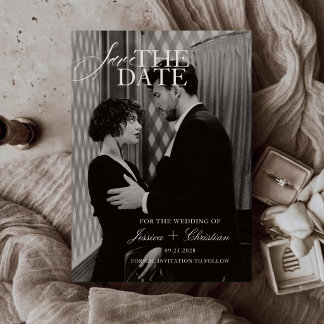 Oude Geld Esthetiek Moderne Eenvoudige Foto Huweli Save The Date
