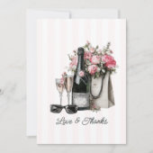 Oude Geld Esthetische Chic Bachelorette Foto Bedankkaart (Voorkant)