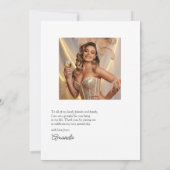Oude Geld Esthetische Chic Bachelorette Foto Bedankkaart (Achterkant)