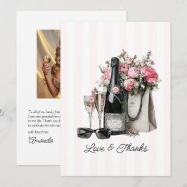 Oude Geld Esthetische Chic Bachelorette Foto Bedankkaart
