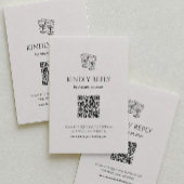 Oude Geld Huwelijks RSVP Kaart Qr Code