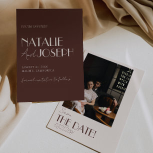 Oude Geld Kakaobruine Retro Fotowedding Save The Date