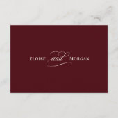 Oude Geld Moderne Formele Bordeaux Luxe Details Informatiekaartje (Achterkant)