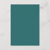 Oude Geld Teal Klassieke QR Code Huwelijk RSVP Kaartje (Achterkant)