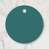 Oude Geld Teal Klassieke Trouw Bedankjes Labels (Achterkant)