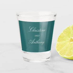 Oude Geld Teal Klassieke Trouw Shot Glas