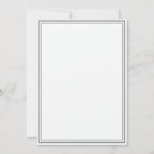 Oude Geld Zwart Wit Serif Tekst Rand Trouwen Kaart (Achterkant)