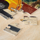 Oude gele auto aan de Amalfikust, Positano Legpuzzel (Zijkant)