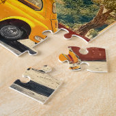 Oude gele auto aan de Amalfikust, Positano Legpuzzel (Zijkant)