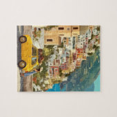 Oude Gele Auto en Amalfi Kust Legpuzzel (Horizontaal)