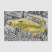 Oude gele auto tissuepapier (Voorkant)