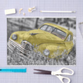 Oude gele auto tissuepapier (Craft)