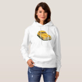 Oude Gele Auto Vrouwen Hoodie (Voorkant volledig)
