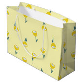 Oude gele bloemen groot cadeauzakje (Achterkant Gekanteld)