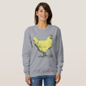 Oude Gele Hen Kip Tekening Pluimveehouderij Trui (Voorkant volledig)