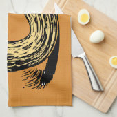 Oude Gele Kromnekpompoen Botanisch Theedoek (Quarter Fold)