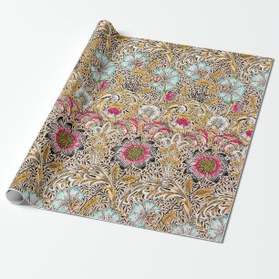Oude gele roze William Morris's Corncockle Cadeaupapier