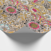 Oude gele roze William Morris's Corncockle Cadeaupapier (Hoek)