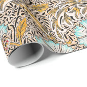 Oude gele roze William Morris's Corncockle Cadeaupapier (Rol Hoek)