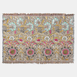 Oude gele roze William Morris's Corncockle Deken