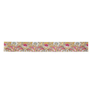 Oude gele roze William Morris's Corncockle Satijnen Lint