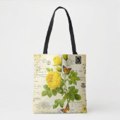 Oude gele rozen tote bag (Voorkant)