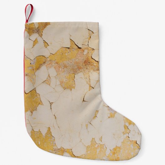 Oude gele stucco backgrondabstract, gerijpt, antiq kleine kerstsok (Voorkant)