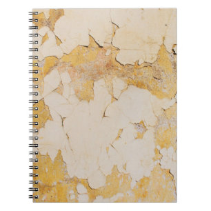 Oude gele stucco backgrondabstract, gerijpt, antiq notitieboek