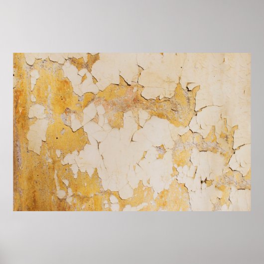 Oude gele stucco backgrondabstract, gerijpt, antiq poster (Voorkant)