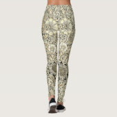Oude gele zwarte William Morris Corncockle Leggings (Achterkant)