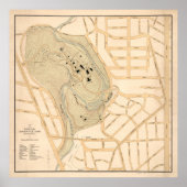 Oude gelijkstroomZOO-kaart (1914) nationaal zoölo Poster (Voorkant)