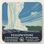 oude gelovigen in het Yellowstone National Park Bier Onderzetter (Voorkant)