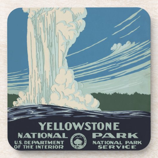  oude gelovigen in het Yellowstone National Park Bier Onderzetter (Voorkant)