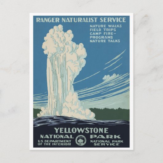 oude gelovigen in het Yellowstone National Park Briefkaart (Voorkant)