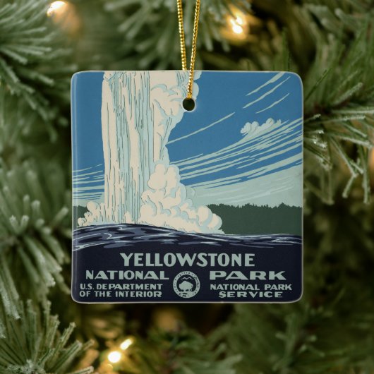  oude gelovigen in het Yellowstone National Park Keramisch Ornament (Boom)