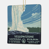  oude gelovigen in het Yellowstone National Park Keramisch Ornament (Links)